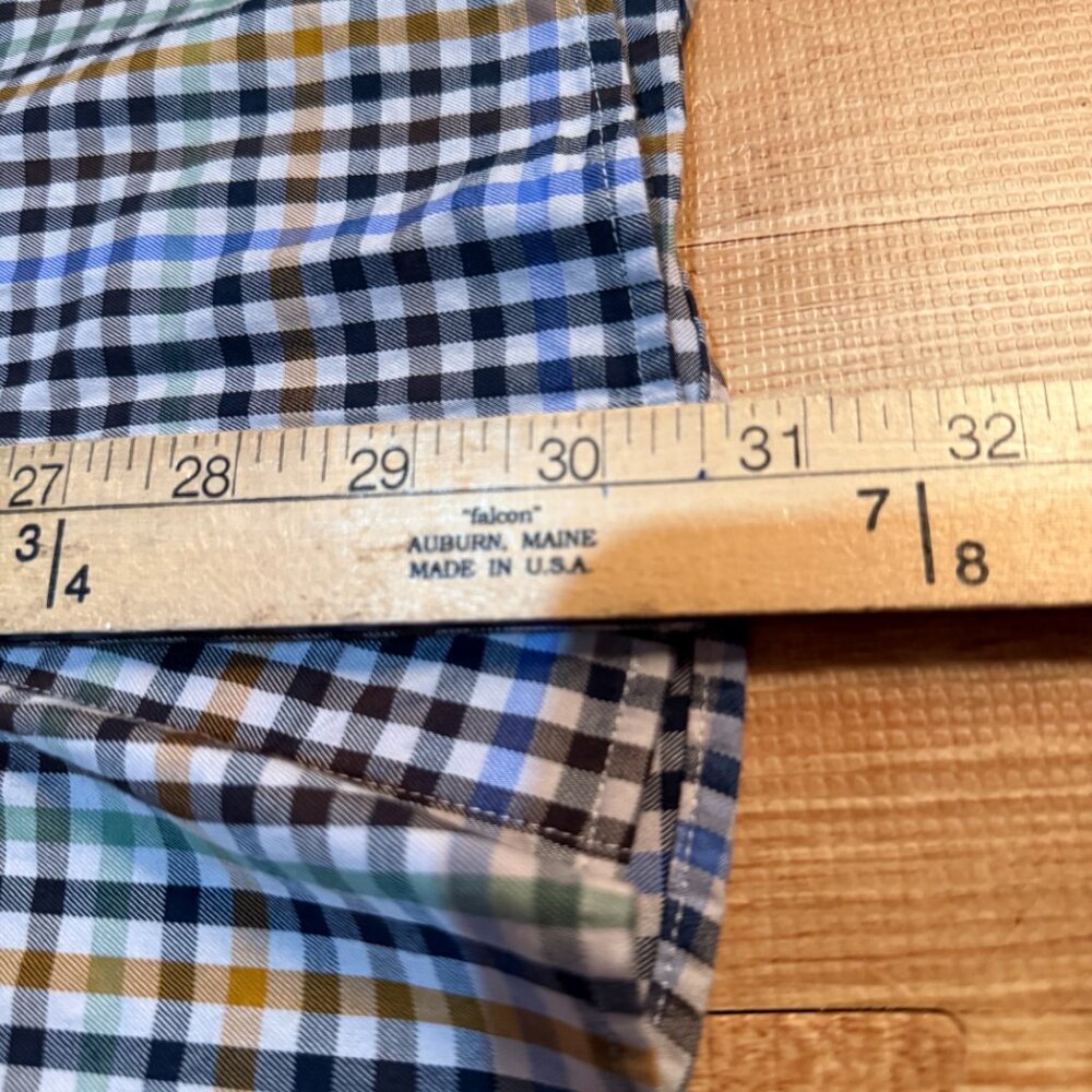James Tattersall London XL Plaid Button Down Shirt 17–17.5 Multicolor Check - Picture 8 of 10